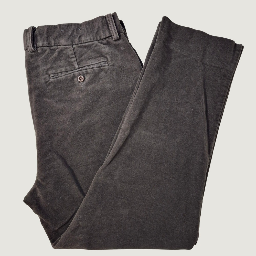 Polo Ralph Lauren Velour Trousers Men 38/32(28) Brown Heritage Cotton Straight